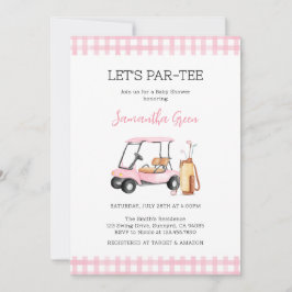Girl Golf Baby Dusche Einladung
