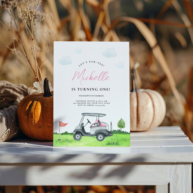 Girl Golf Birthday Einladung (Von Creator hochgeladen)