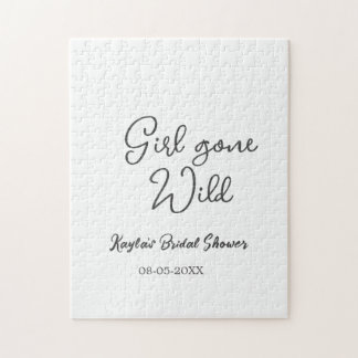 Girl gone wild bridal shower name date simple mini