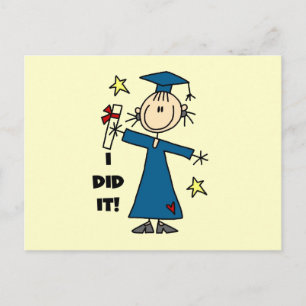 Girl Graduate Ankündigungspostkarte