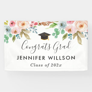 Girl-Graduate-Party für Wasserfarben Banner