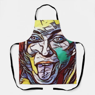 Girl Graffiti Paint Art Face Eye farbig Schürze