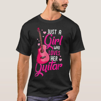 Girl Guitar Player Female Guitarist Kids Music But T-Shirt