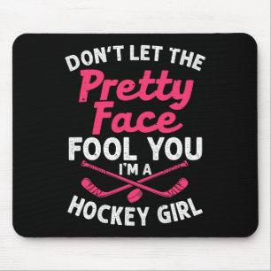 Girl Hockey-Geschenk für Frauen Kinder Eishockeysp Mousepad