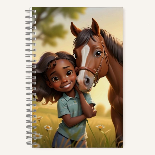 Girl & Horse Notizbuch (Vorderseite)