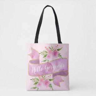 Girl Hübsch Blush Rosa Hallo Gaumen Gold Tasche