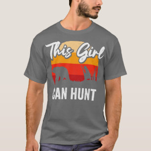 Girl Hunter Retro Wilde Tierjagd Naturbär Hun T-Shirt