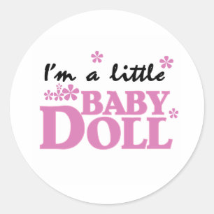 Girl I bin ein Baby Doll Runder Aufkleber