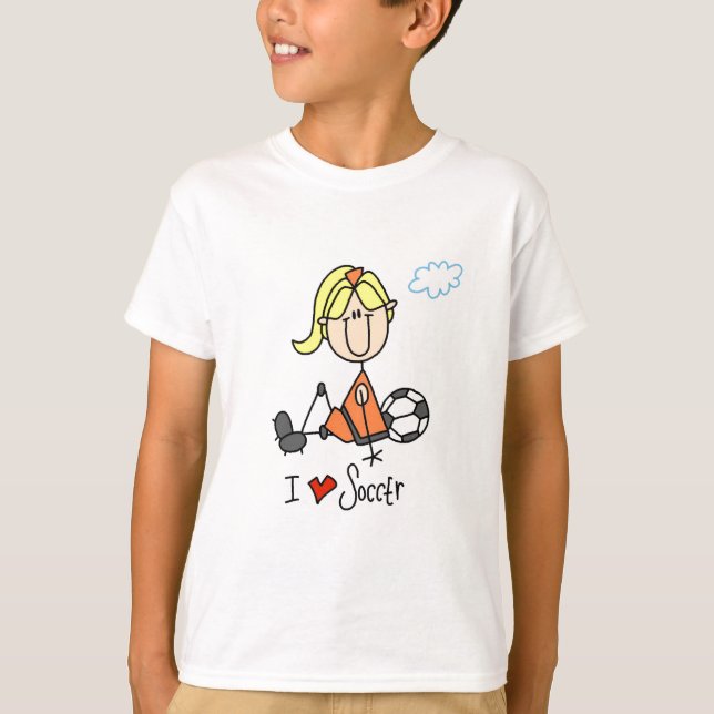 Girl I Liebe Fußball T - Shirt und Geschenke (Vorderseite)