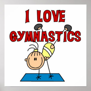 Girl I Liebe Gymnastik Poster
