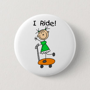 Girl I Ride Button