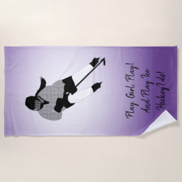 Girl Ice Hockey Player Strandtuch