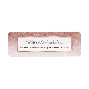 Girl Imitats Rose Gold Sequin Glitzer White Ombre