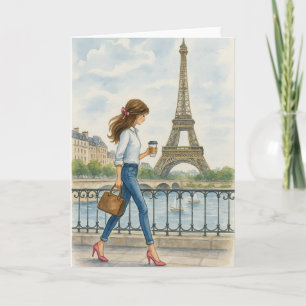 Girl in Paris Karte