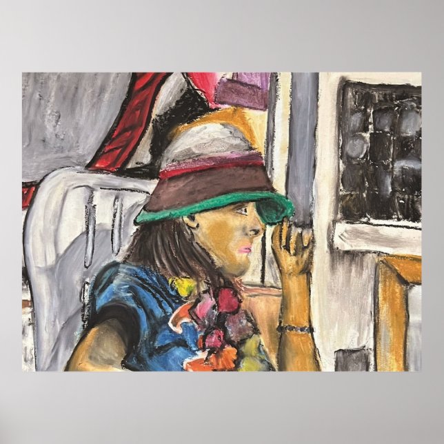 Girl in Vivid Hat Poster (Vorne)