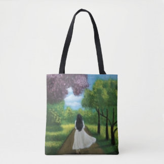 Girl in White Dress Tasche