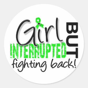 Girl Interrupted 2 Lyme disease Runder Aufkleber