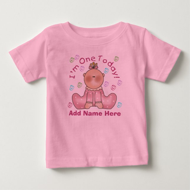 GIrl Je suis un aujourd'hui Tshirt personnalisé d' (Devant)