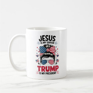 Girl Jesus My Retter Trump Präsident Christlich Kaffeetasse