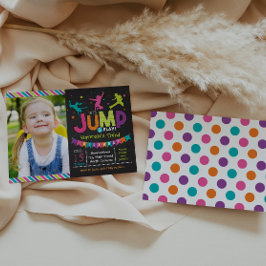 Girl Jump & Play Bounce House Einladungen zum Gebu