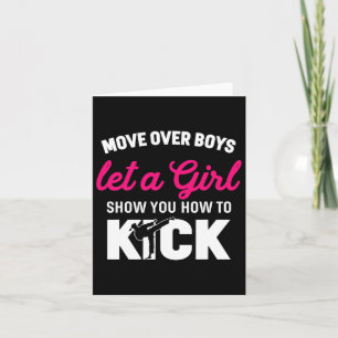 Girl Karate Funny Daughter Kick Boxer Geschenk Karte