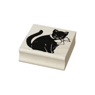 Girl-kitty-Art-Briefmarke Gummistempel