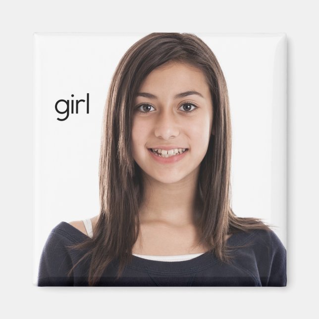 Girl Kühlschrank Magnet (Vorne)