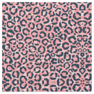 Girl Künstlerisch Pink Blue Leopard Animal Print Stoff