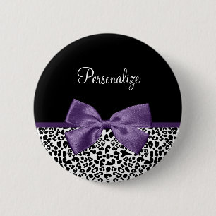 Girl Leopard drucken Hübsche Lila Multifunktionsle Button