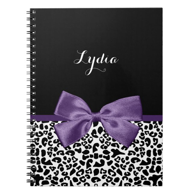 Girl Leopard drucken Hübsche Lila Multifunktionsle Notizblock (Vorderseite)