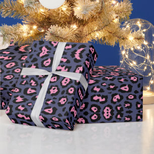Girl Leopard drucken rosa Zukunft Abenddämmerung l Geschenkpapier