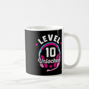 Girl Level 10 Entsperrtes Videospiel 10. Geburtsta Kaffeetasse