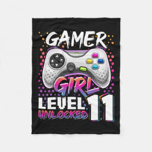 Girl Level 11 Entsperrtes Videospiel 11. Geburtsta Fleecedecke