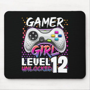 Girl Level 12 Unlock Video Game 12. Geburtstag Gi Mousepad