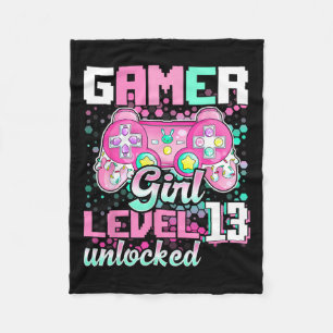 Girl Level 13 Entsperrtes Videospiel 13. Geburtsta Fleecedecke