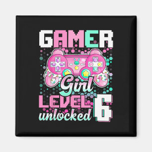 Girl Level 6 unverschlossenes Videospiel 6. Geburt Magnet