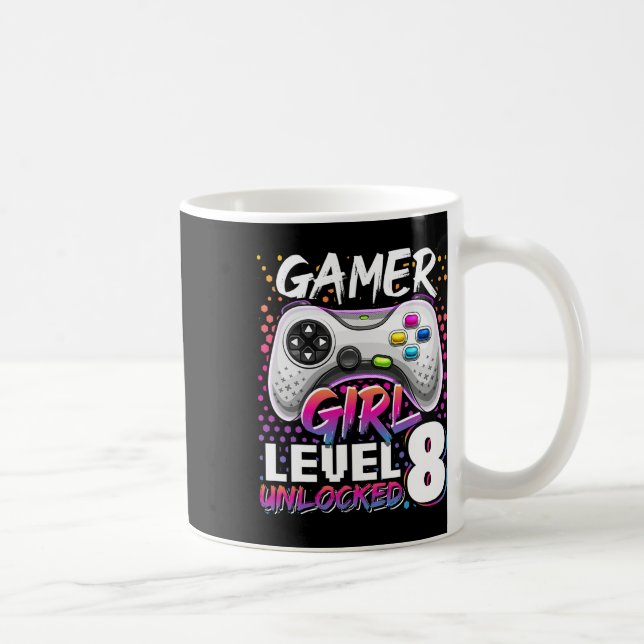 Girl Level 8 unverschlossenes Videospiel 8. Geburt Kaffeetasse (Rechts)