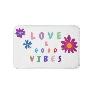 Girl Liebe & Good Vibes farbenfroh Badematte