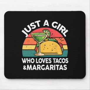 Girl Liebe Taco Margarita-Shirt Frauen Mexikanisch Mousepad