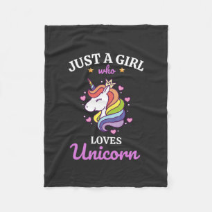 Girl Liebe Unicorn Fleecedecke
