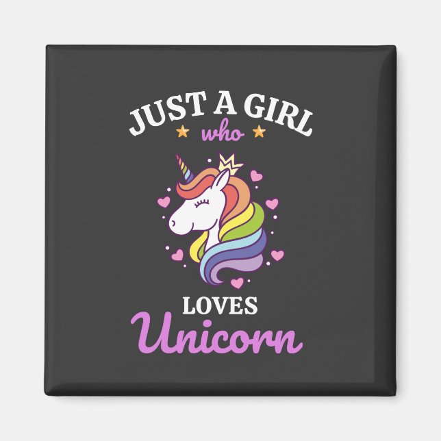 Girl Liebe Unicorn Magnet (Vorne)