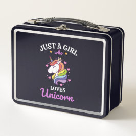Girl Liebe Unicorn Metall Brotdose