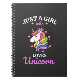Girl Liebe Unicorn Notizblock