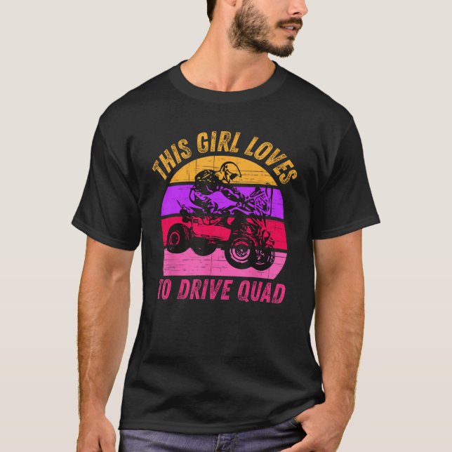 Girl-Lieben fahren ATV Quad Bike Rider Mud Ride SX T-Shirt (Vorderseite)