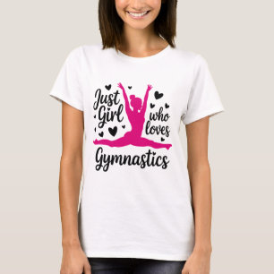 Girl Lieben Gymnastik Herzdesign T-Shirt