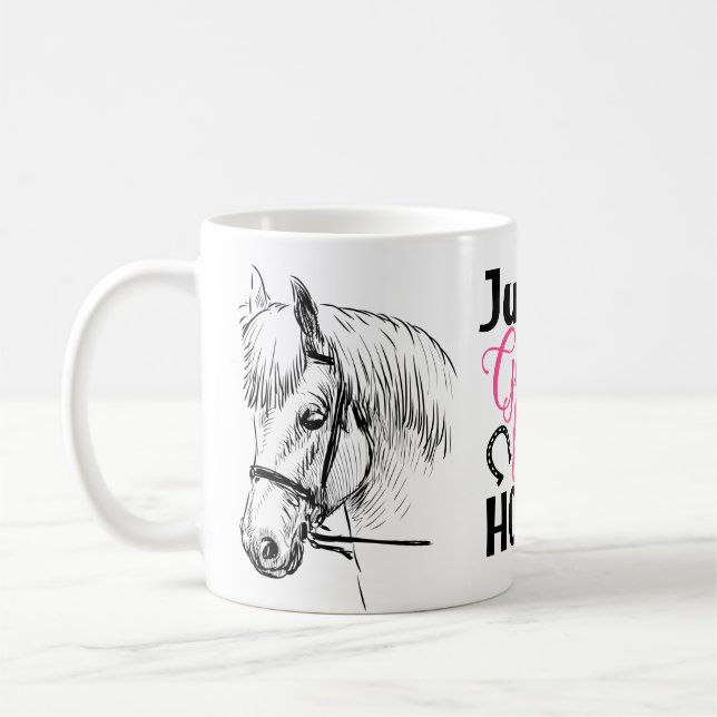 Girl Lieben Pferde - Niedliches Pferd Lover Kaffeetasse (Links)