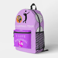 Girl Lila Foto Volleyball-Tasche personalisiert