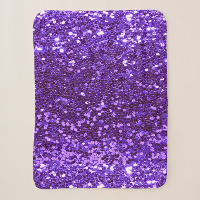 Girl Lila Glitzer Bling Glam Modern Sherpadecke (Vorderseite)