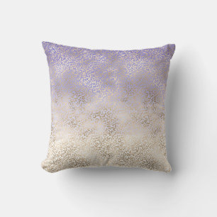 Girl Lila Gold Ombre Leopard Print Kissen