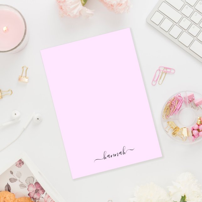 Girl Lila Monogram Modernes Script Personalisiert Post-it Klebezettel (Von Creator hochgeladen)